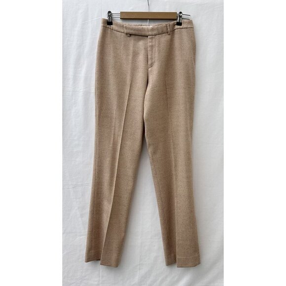 TseSay Womens Pants Wool Blend Beige Trousers Straight Leg Made In USA Size 10 - Picture 1 of 10